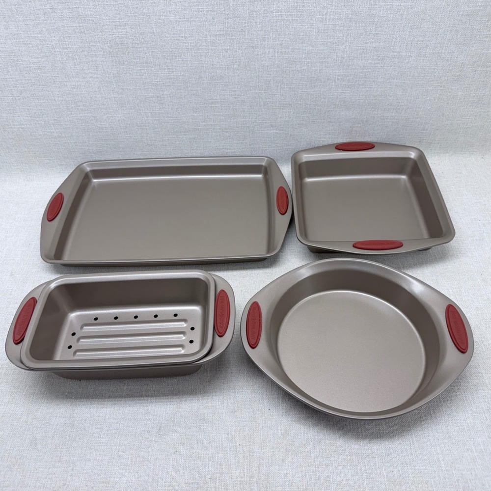 Rachael Ray Cucina Bakeware Set 5pc Nonstick Cookie Sheet Cake Meatloaf Pans